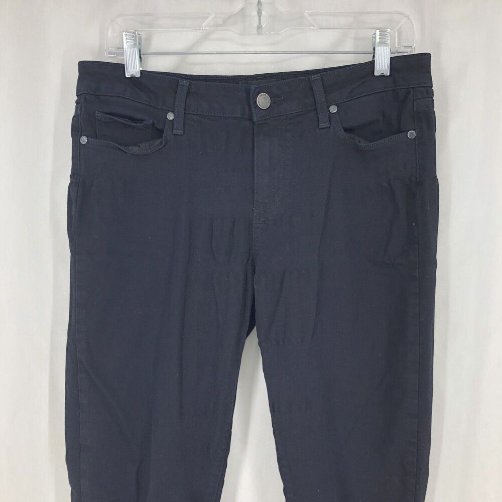 Paige Verdugo Ultra Skinny Mid Rise Black Shadow Denim Jeans Size 31